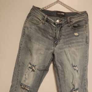 Fashion Nova Light Wash Distressed Boyfriend Jeans